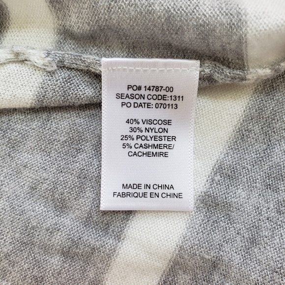 Splendid Gray White Striped Open Knitted Cardigan - Picture 6 of 6